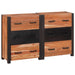 Bufet 3 pcs Maro 110 x 30 x 75 cm Lemn masiv de acacia - WALTI WALTI