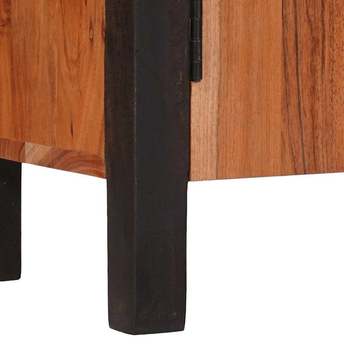 Bufet cu sertar 3 pcs Maro 55 x 30 x 75 cm Lemn masiv de acacia - WALTI WALTI