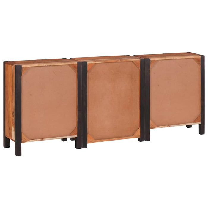 Bufet cu sertar 3 pcs Maro 55 x 30 x 75 cm Lemn masiv de acacia - WALTI WALTI