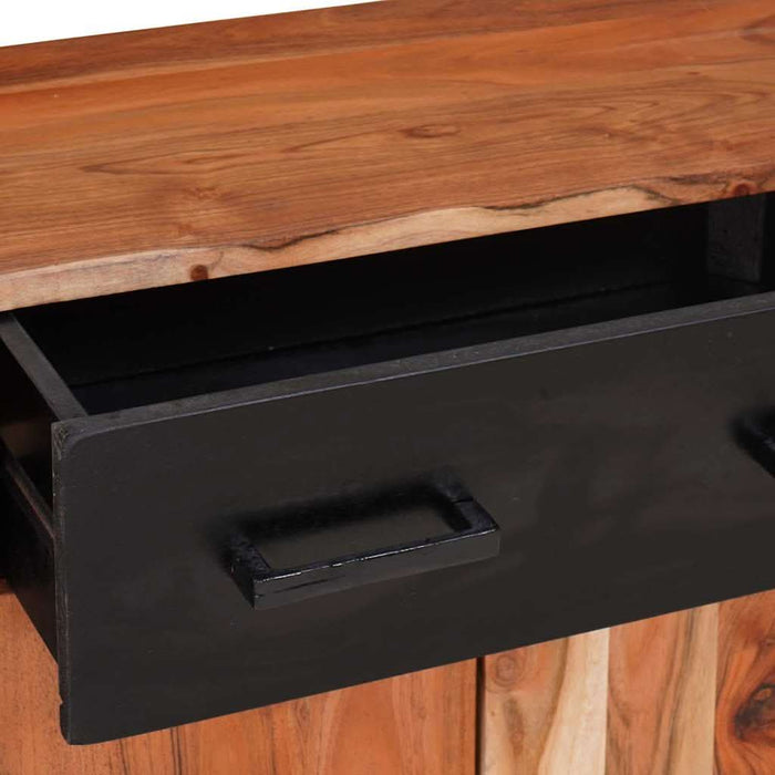 Bufet 2 pcs Maro 110 x 30 x 75 cm Lemn masiv de acacia - WALTI WALTI