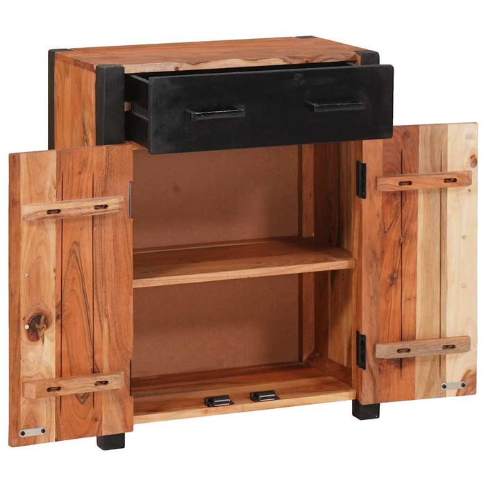 Bufet 2 pcs Maro 110 x 30 x 75 cm Lemn masiv de acacia - WALTI WALTI