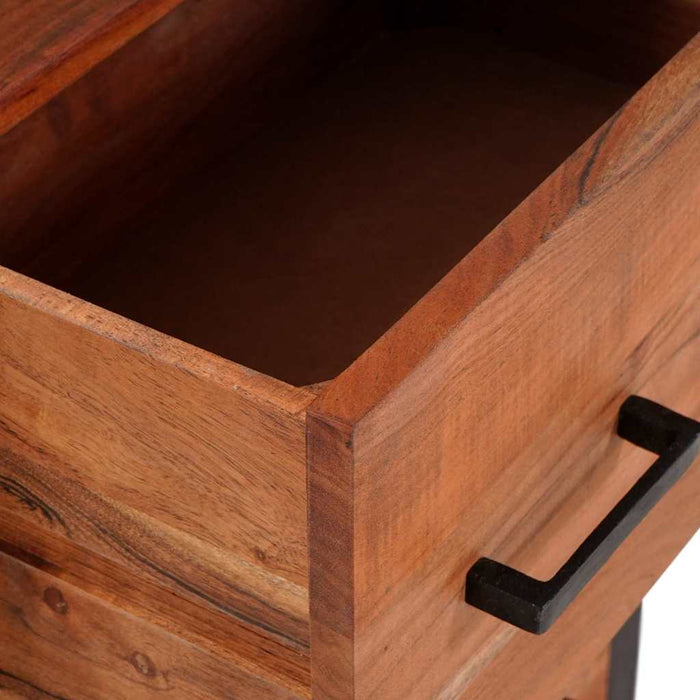 Bufet 3 pcs Maro 165 x 30 x 75 cm Lemn masiv de acacia - WALTI WALTI