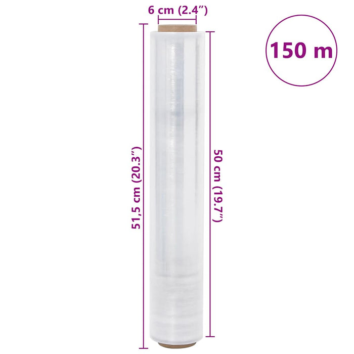 Film extensibil 6 buc Transparent 23 μm 50 cm x 150 m - WALTI WALTI