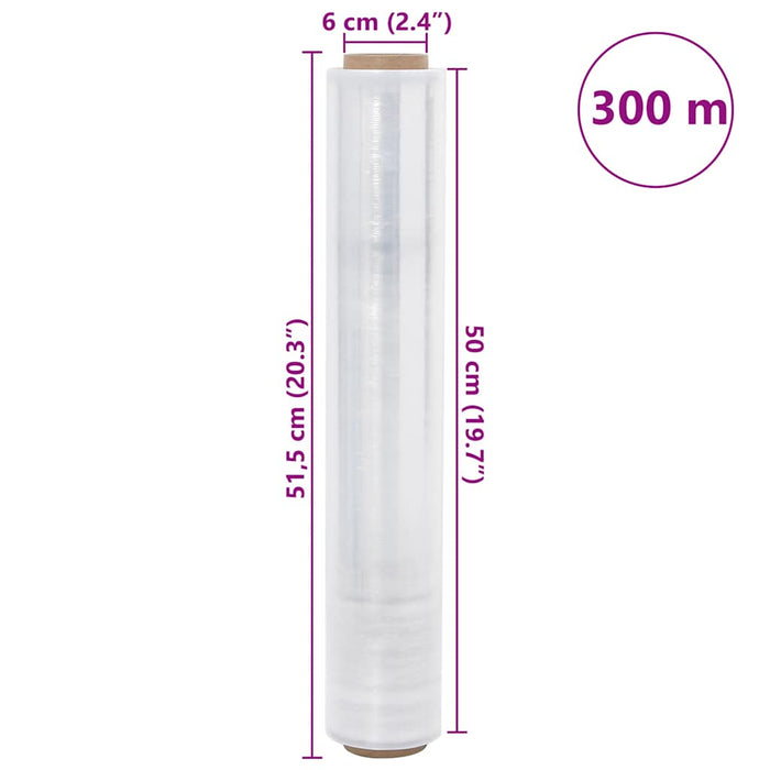 Film extensibil 2 buc Transparent 17 μm 50 cm x 300 m - WALTI WALTI