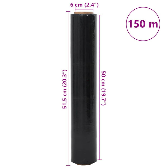 Film extensibil 2 buc Negru 30 μm 50 cm x 150 m - WALTI WALTI