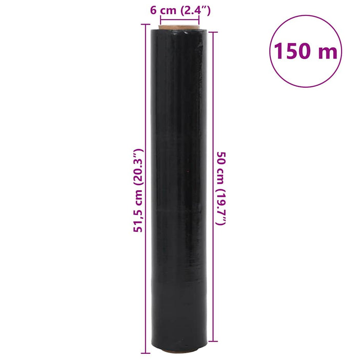 Film extensibil 6 buc Negru 30 μm 50 cm x 150 m - WALTI WALTI