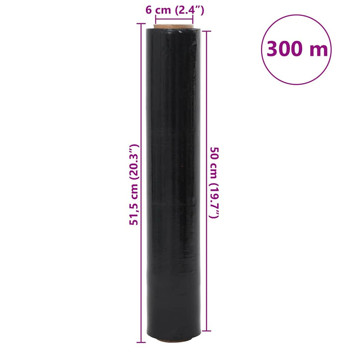 Film extensibil 6 buc Negru 17 μm 50 cm x 300 m - WALTI WALTI