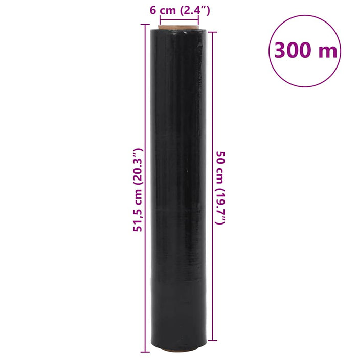 Film extensibil 6 buc Negru 23 μm 50 cm x 300 m - WALTI WALTI