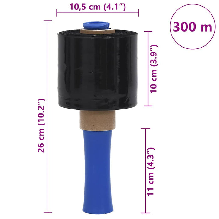 Filme extensibile 10 buc Negru 23 µm 10 cm x 300 m - WALTI WALTI
