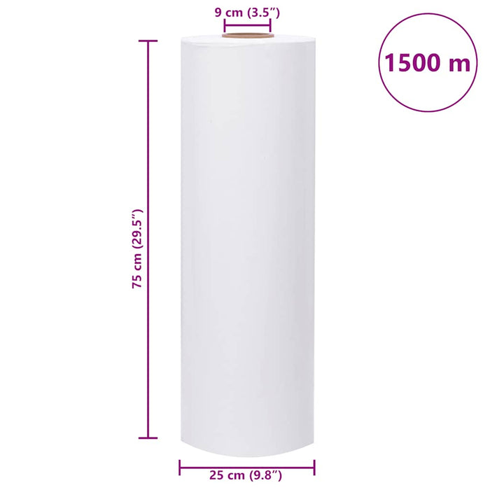 Film extensibil agricol alb 25 µm 75 cm x 1500 m - WALTI WALTI