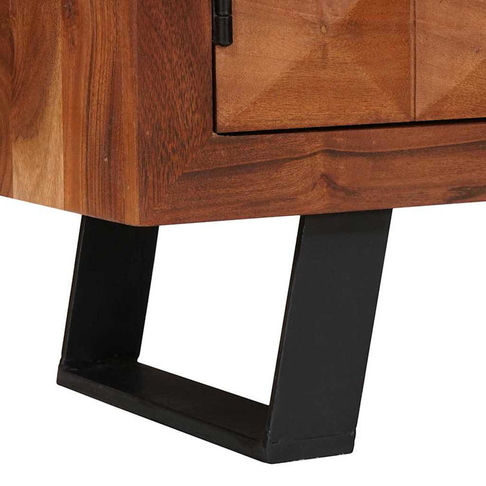 Cabinet TV maro miere 112 x 30 x 48 cm lemn masiv de acacia - WALTI WALTI