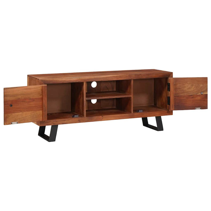 Cabinet TV maro miere 112 x 30 x 48 cm lemn masiv de acacia - WALTI WALTI