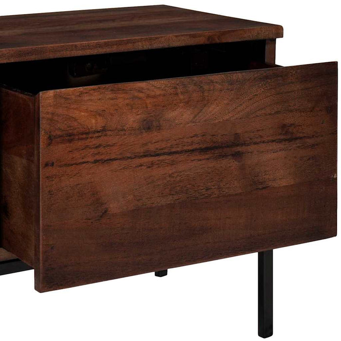 Cabinet TV maro miere 110 x 30 x 36 cm lemn masiv de acacia - WALTI WALTI