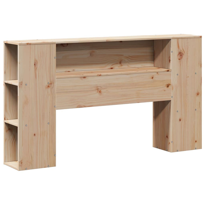 Pat cu bibliotecă fără saltea, 135x190 cm, lemn masiv de pin - WALTI WALTI