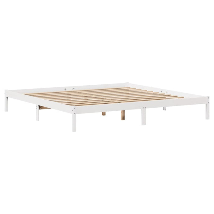 Pat cu bibliotecă fără saltea, 180x200 cm, lemn masiv de pin - WALTI WALTI