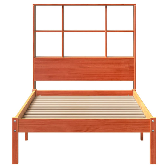 Pat bibliotecă fără saltea maro ceruit 75x190 cm lemn masiv pin - WALTI WALTI