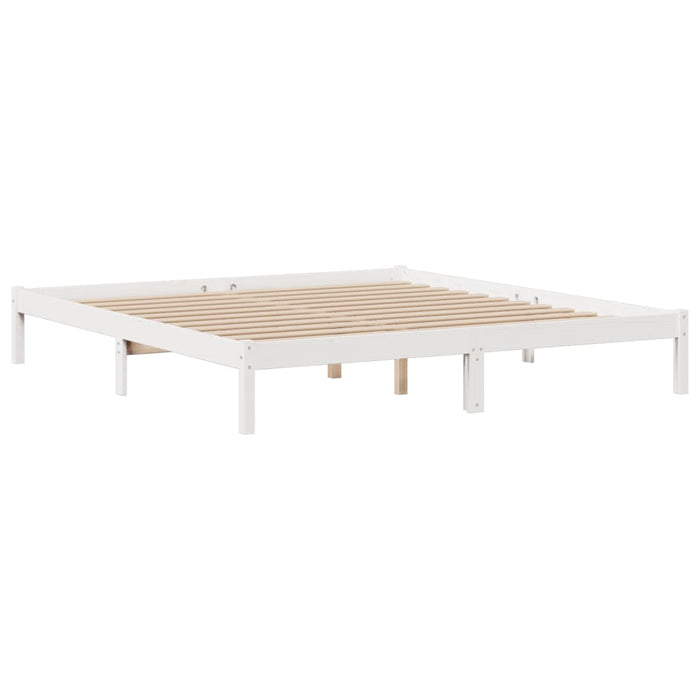 Pat cu bibliotecă fără saltea, 180x200 cm, lemn masiv de pin - WALTI WALTI