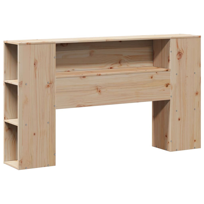 Pat cu bibliotecă fără saltea, 135x190 cm, lemn masiv de pin WALTI