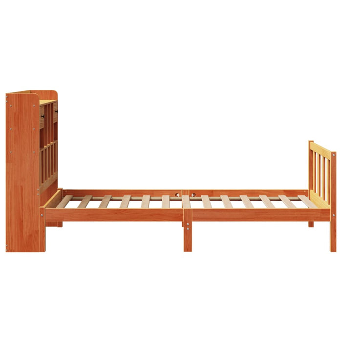 Pat bibliotecă fără saltea maro ceruit 75x190 cm lemn masiv pin WALTI