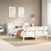 Pat cu bibliotecă fără saltea, alb, 140x200 cm, lemn masiv pin - WALTI WALTI