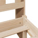Pat cu bibliotecă fără saltea, 90x200 cm, lemn masiv pin - WALTI WALTI