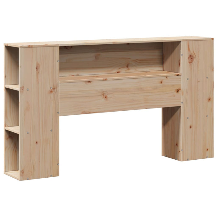 Pat cu bibliotecă fără saltea, 135x190 cm, lemn masiv de pin WALTI