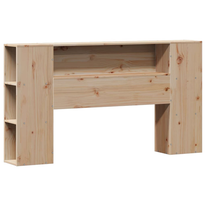 Pat cu bibliotecă fără saltea, 135x190 cm, lemn masiv de pin - WALTI WALTI