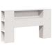 Pat cu bibliotecă fără saltea, alb, 140x200 cm, lemn masiv pin - WALTI WALTI