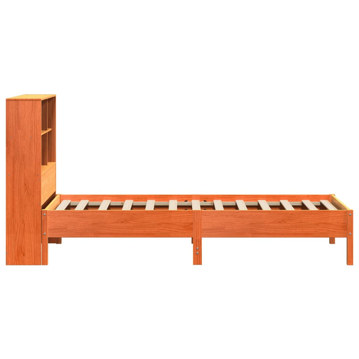 Pat bibliotecă fără saltea maro ceruit 75x190 cm lemn masiv pin - WALTI WALTI