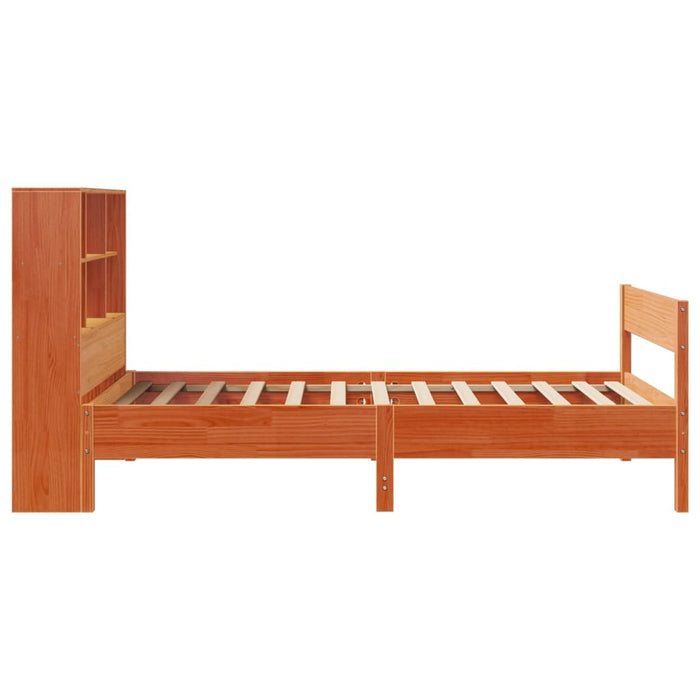 Pat bibliotecă fără saltea maro ceruit 75x190 cm lemn masiv pin - WALTI WALTI