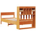 Pat bibliotecă fără saltea maro ceruit 75x190 cm lemn masiv pin - WALTI WALTI
