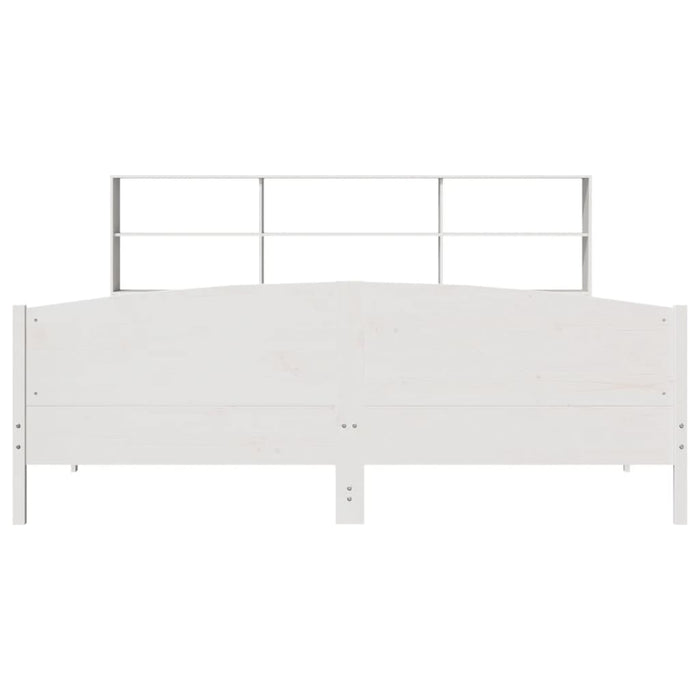 Pat cu bibliotecă fără saltea, 180x200 cm, lemn masiv de pin - WALTI WALTI