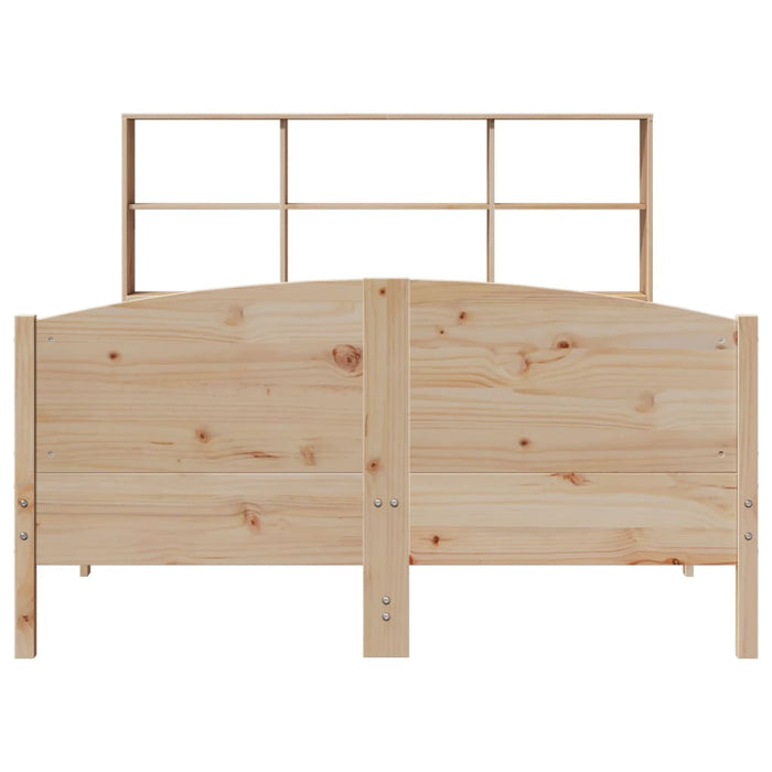 Pat cu bibliotecă fără saltea, 150x200 cm, lemn masiv de pin - WALTI WALTI