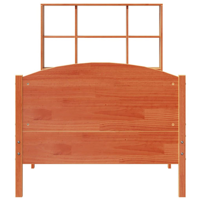 Pat bibliotecă fără saltea maro ceruit 75x190 cm lemn masiv pin - WALTI WALTI
