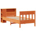 Pat bibliotecă fără saltea maro ceruit 75x190 cm lemn masiv pin - WALTI WALTI