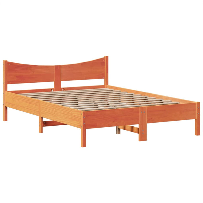 Cadru de pat fără saltea, maro ceruit 140x200 cm lemn masiv pin - WALTI WALTI