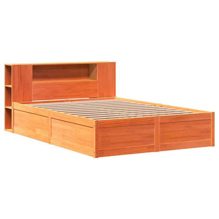 Cadru de pat fără saltea, maro ceruit 150x200 cm lemn masiv pin - WALTI WALTI