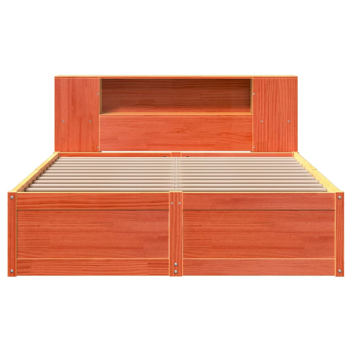 Cadru de pat fără saltea, maro ceruit 150x200 cm lemn masiv pin - WALTI WALTI