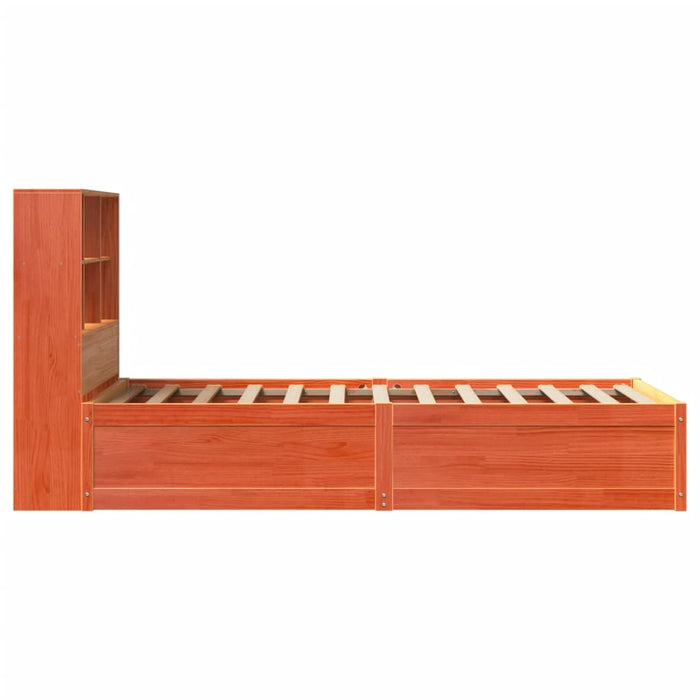 Cadru pat fără saltea, maro ceruit, 75x190 cm, lemn masiv pin - WALTI WALTI