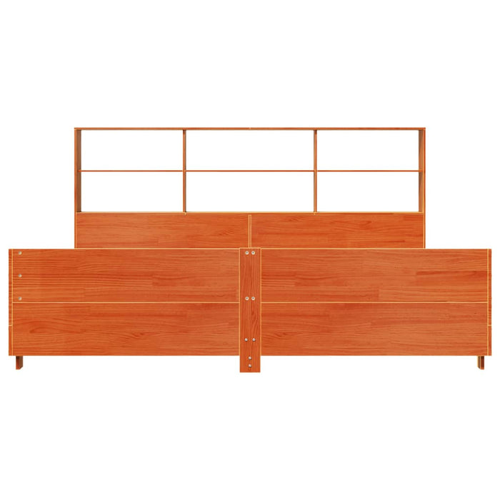 Cadru de pat fără saltea, maro ceruit 200x200 cm lemn masiv pin - WALTI WALTI