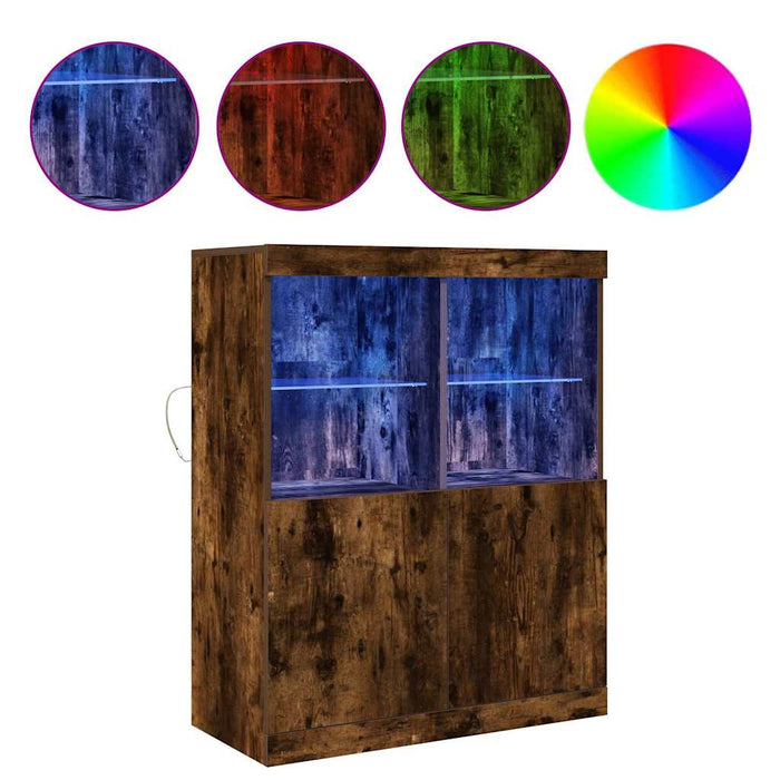 Dulap, stejar fumuriu, 81x37x100 cm, lemn compozit WALTI