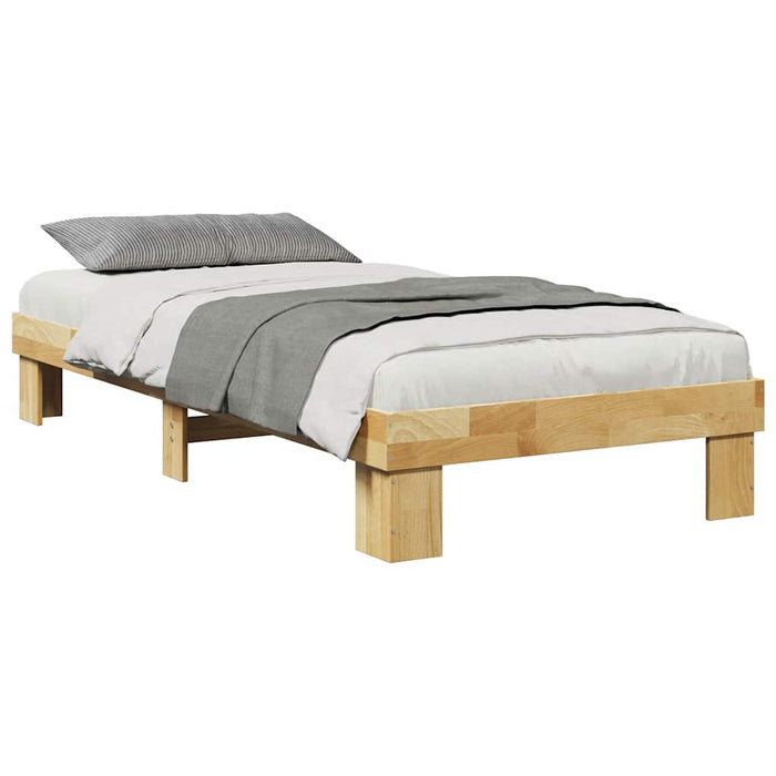 Cadru de pat fără saltea 75x190 cm din lemn masiv de stejar - WALTI WALTI