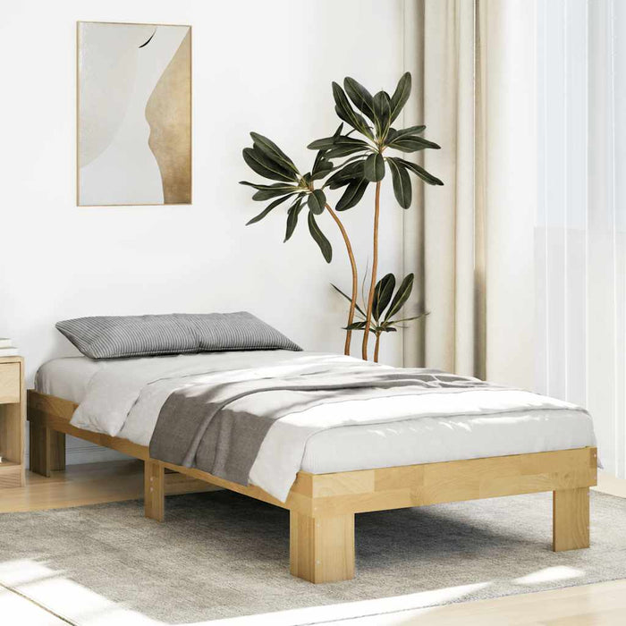 Cadru de pat fără saltea 75x190 cm din lemn masiv de stejar - WALTI WALTI