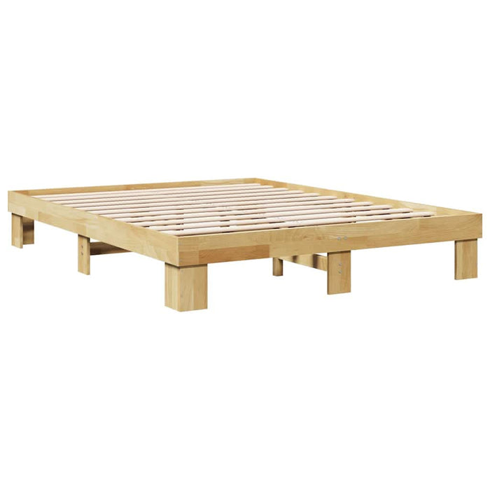 Cadru de pat fără saltea 135x190 cm din lemn masiv de stejar - WALTI WALTI