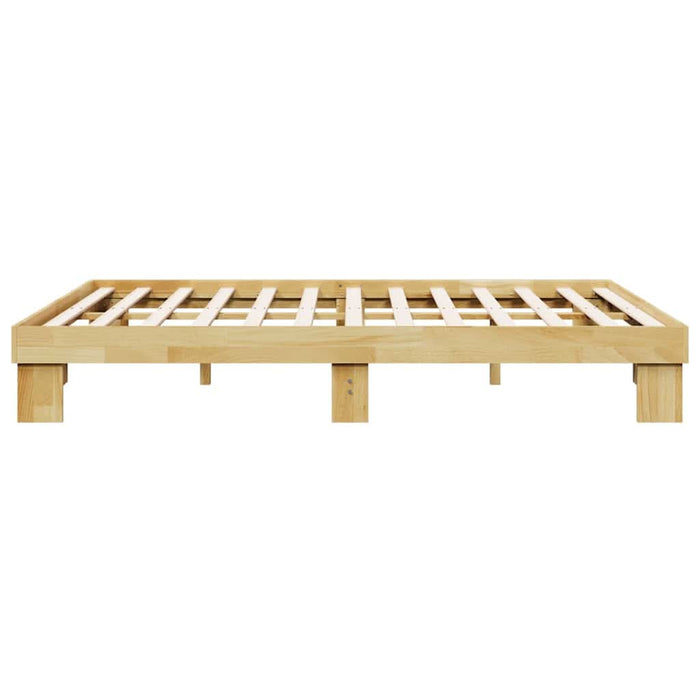 Cadru de pat fără saltea 135x190 cm din lemn masiv de stejar - WALTI WALTI
