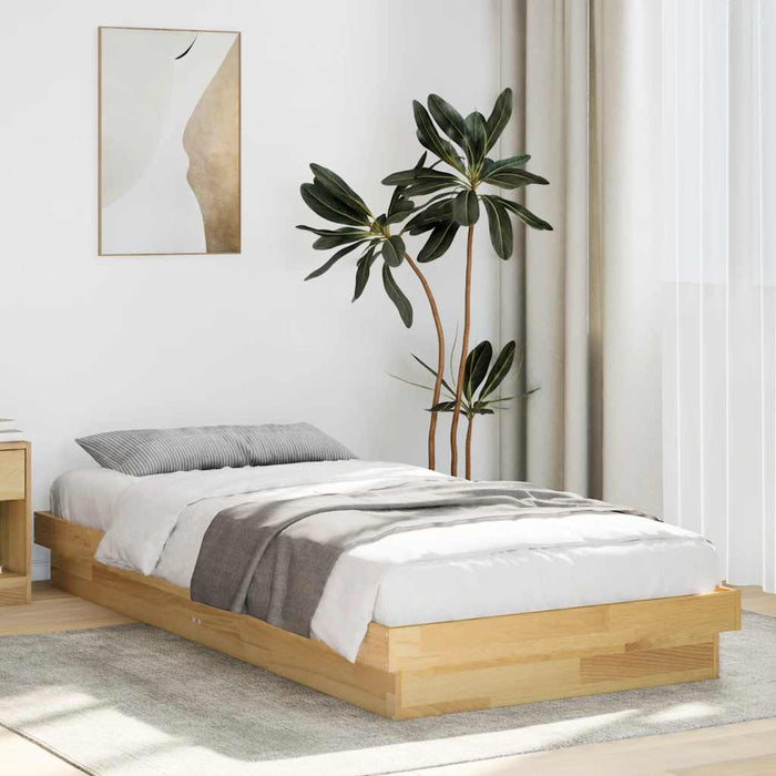 Cadru pat fără saltea 100x200 cm lemn masiv de stejar - WALTI WALTI