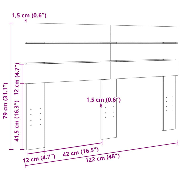 Tăblie de pat 120 cm lemn masiv de stejar - WALTI WALTI