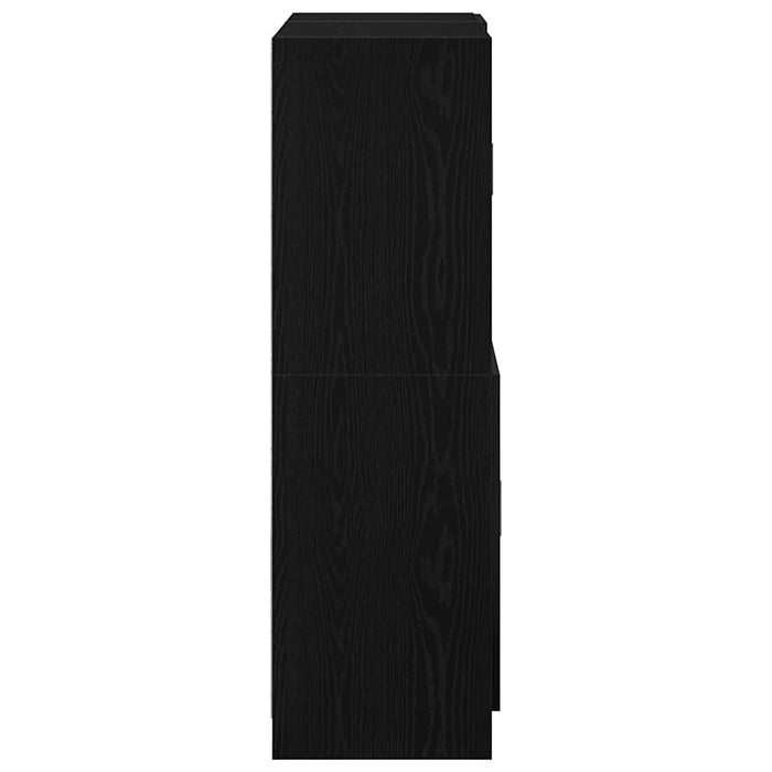 Set dulap de bucătărie 2 piese Lemn negru prelucrat - WALTI WALTI