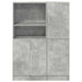 Set dulap de bucătărie 2 piese Lemn prelucrat gri beton - WALTI WALTI