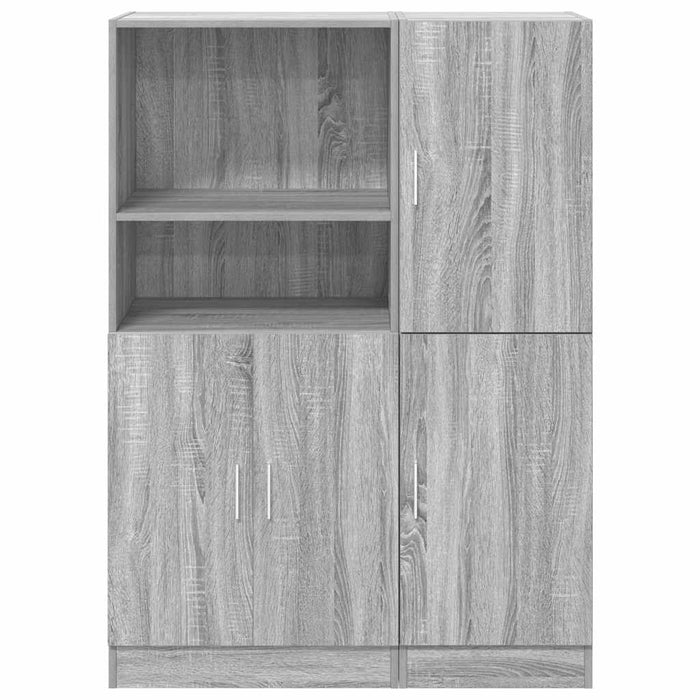 Set dulap de bucătărie din 2 piese, gri Sonoma, lemn derivat - WALTI WALTI
